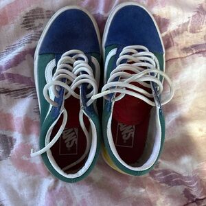 Vans White and Red Sneakers